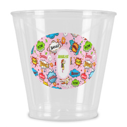 Woman Superhero Plastic Shot Glass (Personalized)