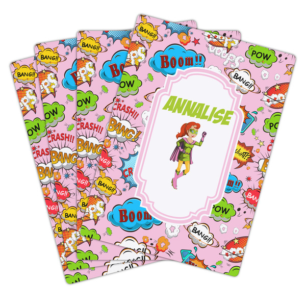 Woman Superhero Playing Cards - Hand Back View