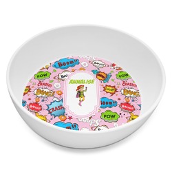 Woman Superhero Melamine Bowl - 8 oz (Personalized)