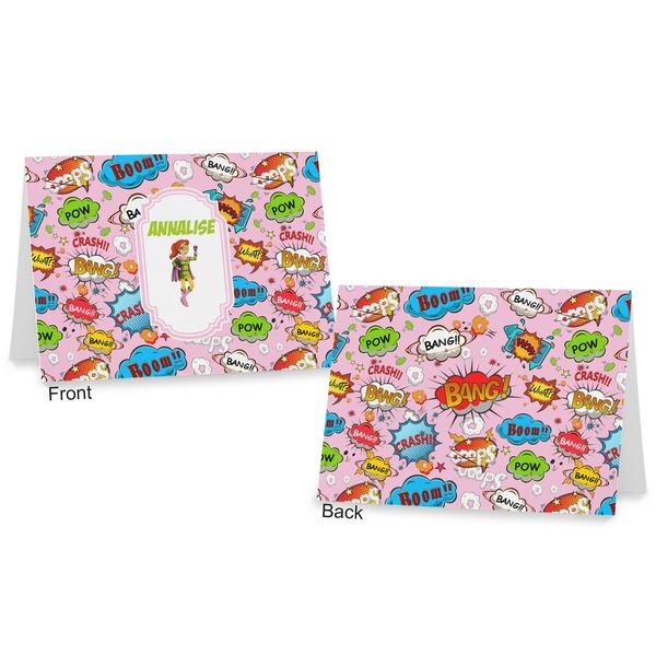 Woman Superhero Postcard - Front and Back