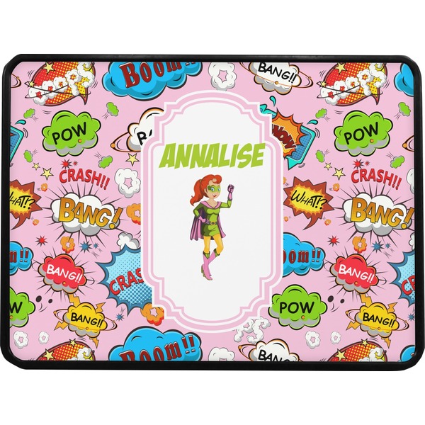 Woman Superhero Rectangular Car Hitch Cover w/ FRP Insert (Select Size)