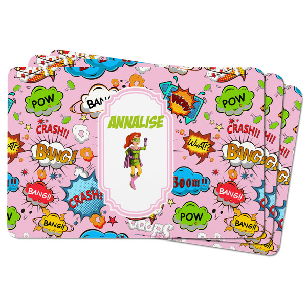 Woman Superhero Rectangular Fridge Magnet - THREE