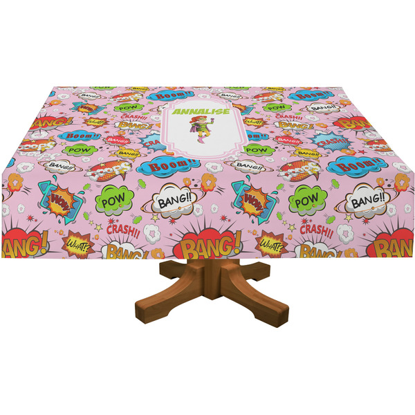 Woman Superhero Rectangular Tablecloths (Personalized)