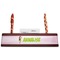 Woman Superhero Red Mahogany Nameplates with Business Card Holder - Straight