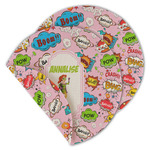 Woman Superhero Round Linen Placemat - Double Sided (Personalized)