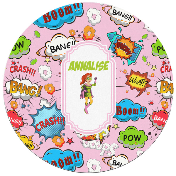 Woman Superhero Round Mousepad - APPROVAL