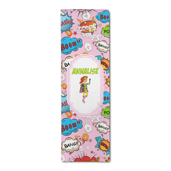 Custom Woman Superhero Runner Rug - 2.5'x8' w/ Name or Text