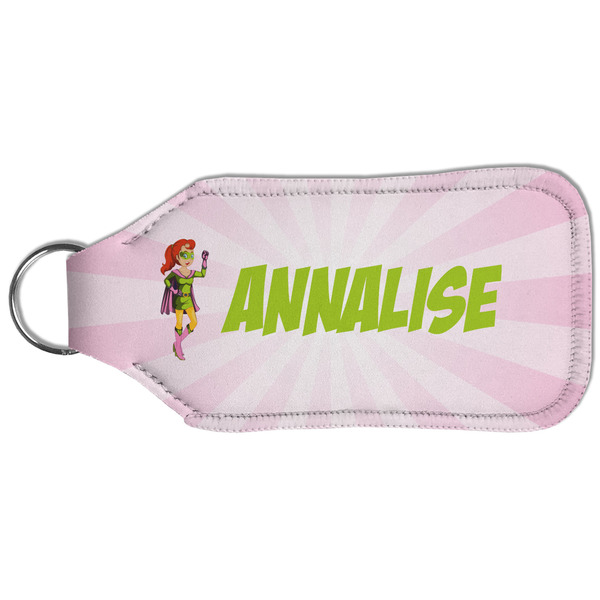 Woman Superhero Sanitizer Holder Keychain - Large (Back)