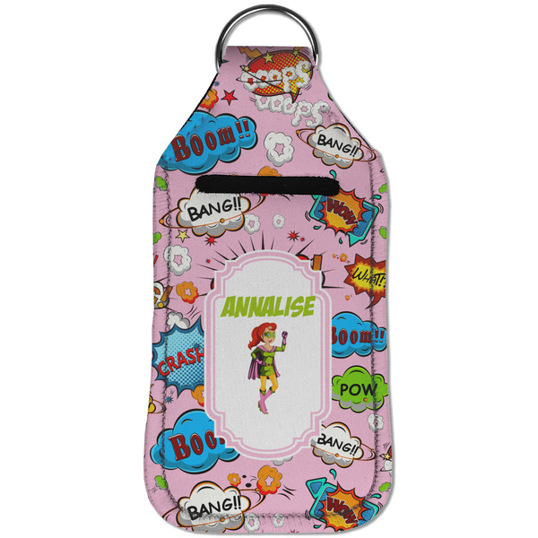 Woman Superhero Sanitizer Holder Keychain - Large (Front)