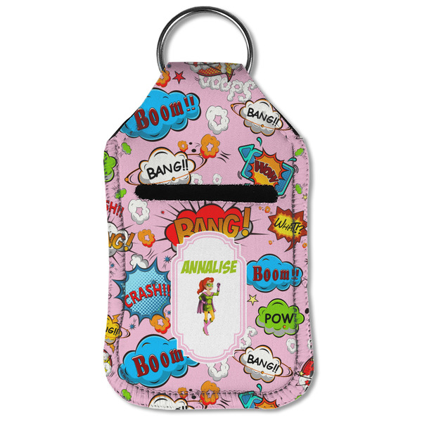 Woman Superhero Sanitizer Holder Keychain - Small (Front Flat)