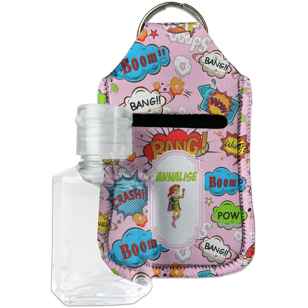 Custom Woman Superhero Hand Sanitizer & Keychain Holder (Personalized)