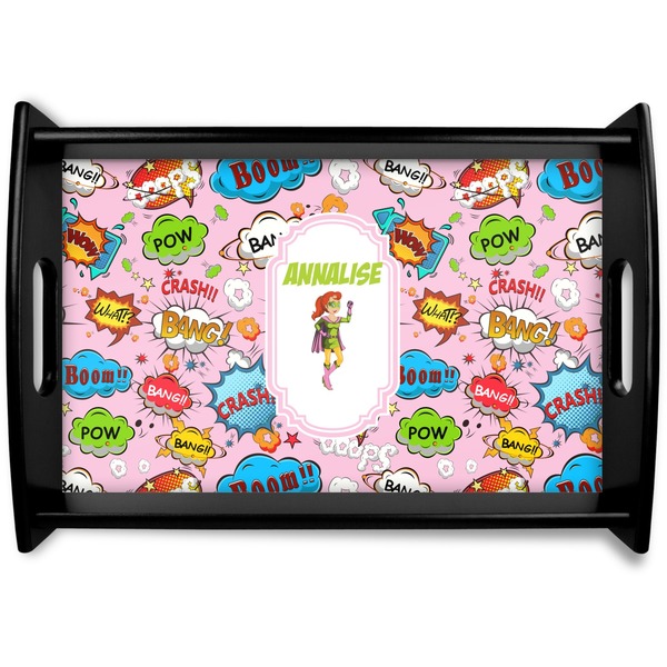 Custom Woman Superhero Wooden Tray (Personalized)