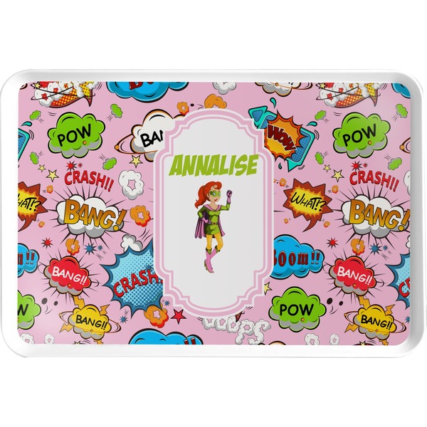 Custom Woman Superhero Serving Tray (Personalized)