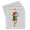Woman Superhero Absorbent Stone Coasters - Set of 4