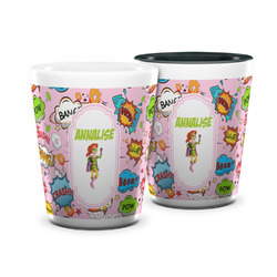 Woman Superhero Ceramic Shot Glass - 1.5 oz (Personalized)