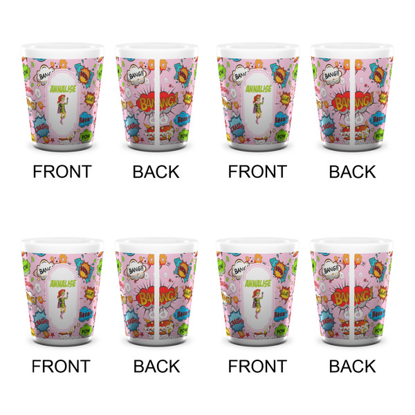 Woman Superhero Shot Glass - White - Set of 4 - APPROVAL