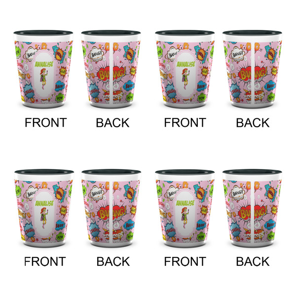 Woman Superhero Shot Glassess - Two Tone - Set of 4 - APPROVAL
