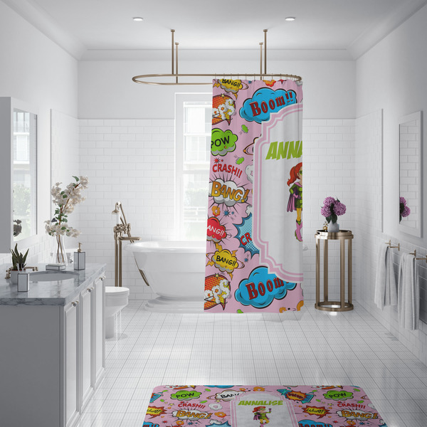 Woman Superhero Shower Curtain - Custom Size