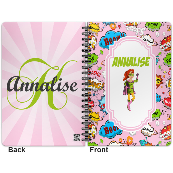 Woman Superhero Spiral Journal 7 x 10 - Apvl