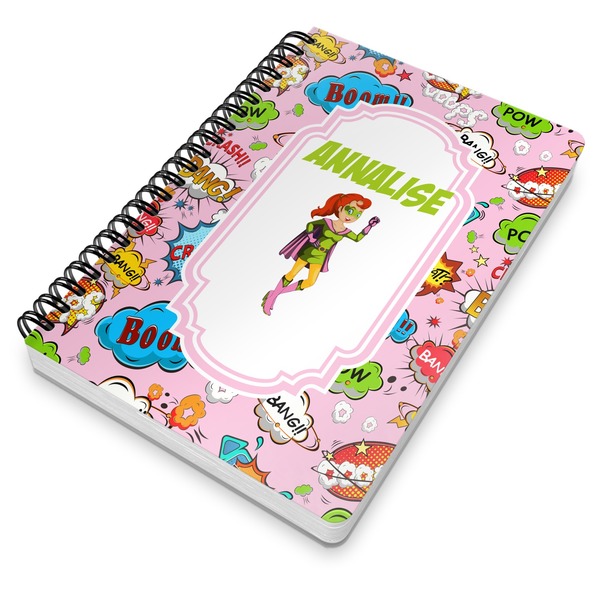 Woman Superhero Spiral Journal 7 x 10 - Main