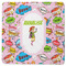 Woman Superhero Square Rubber Backed Coaster (Personalized)