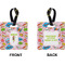 Woman Superhero Square Luggage Tag (Front + Back)