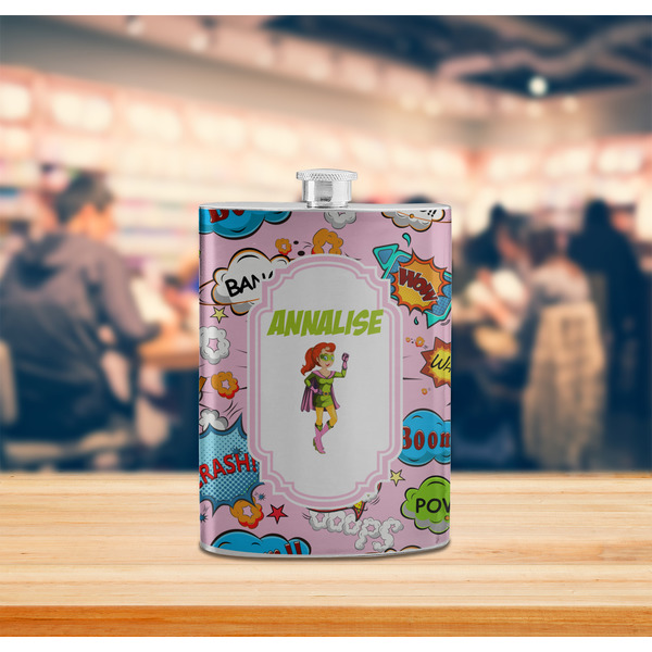 Woman Superhero Stainless Steel Flask - LIFESTYLE 2