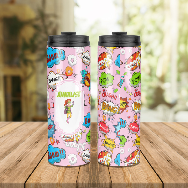 Woman Superhero Stainless Steel Tumbler - Lifestyle