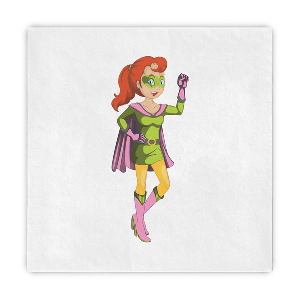 Custom Woman Superhero Decorative Paper Napkins