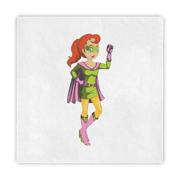 Custom Woman Superhero Standard Decorative Napkins