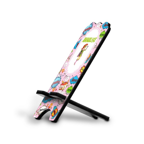 Custom Woman Superhero Stylized Cell Phone Stand - Large (Personalized)