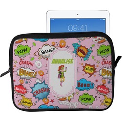 Woman Superhero Tablet Case / Sleeve - Large (Personalized)