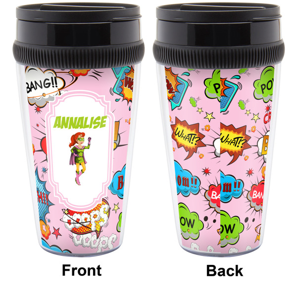 Woman Superhero Travel Mug Approval (Personalized)
