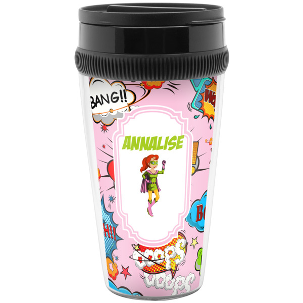 Custom Woman Superhero Acrylic Travel Mug without Handle (Personalized)