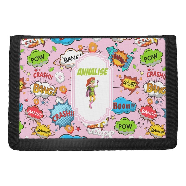 Custom Woman Superhero Trifold Wallet (Personalized)