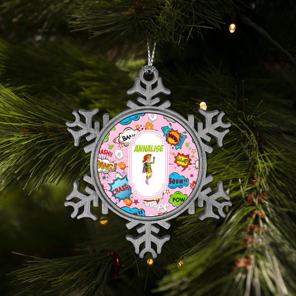 Woman Superhero Vintage Snowflake - (LIFESTYLE)