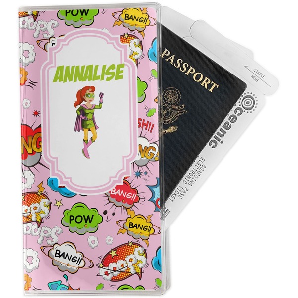 Custom Woman Superhero Travel Document Holder
