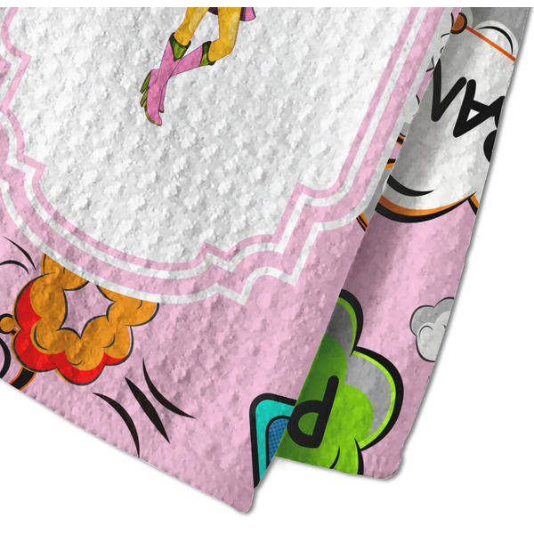 Woman Superhero Waffle Weave Towel - Closeup of Material Image