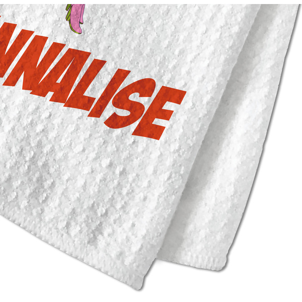 Woman Superhero Waffle Weave Towel - Closeup of Material Image