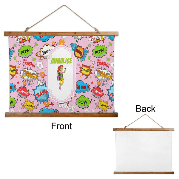 Woman Superhero Wall Hanging Tapestry - Landscape - APPROVAL