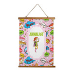 Woman Superhero Wall Hanging Tapestry - Tall (Personalized)