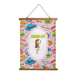 Woman Superhero Wall Hanging Tapestry - Tall (Personalized)