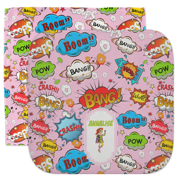 Custom Woman Superhero Facecloth / Wash Cloth (Personalized)