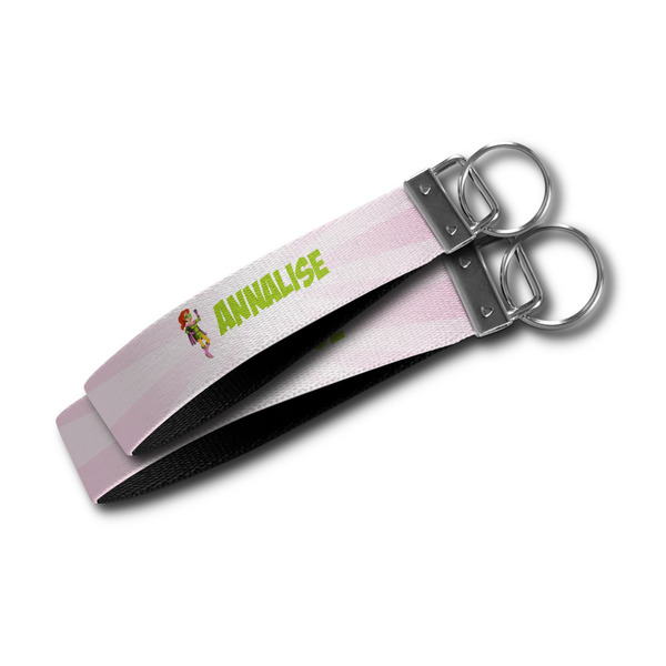 Woman Superhero Webbing Keychain FOBs - Size Comparison