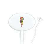 Woman Superhero Oval Plastic Stir Sticks