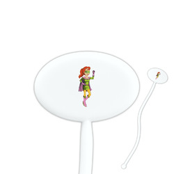 Woman Superhero Oval Plastic Stir Sticks