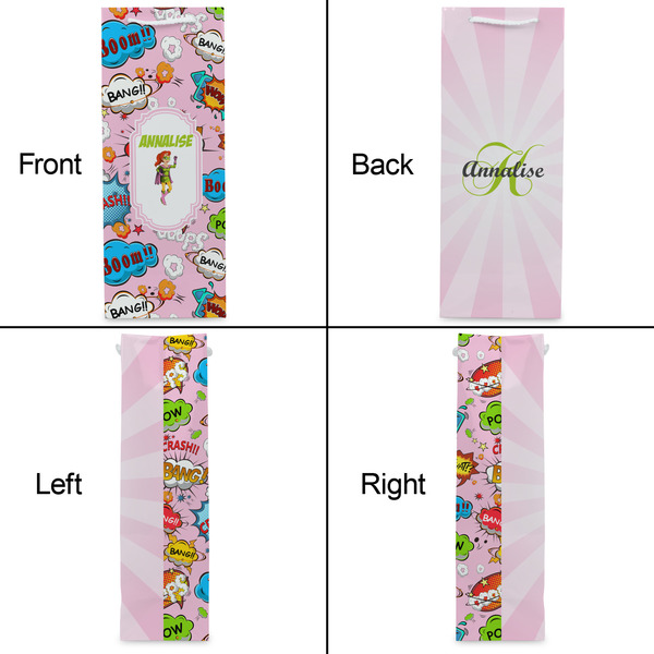 Woman Superhero Wine Gift Bag - Gloss - Approval