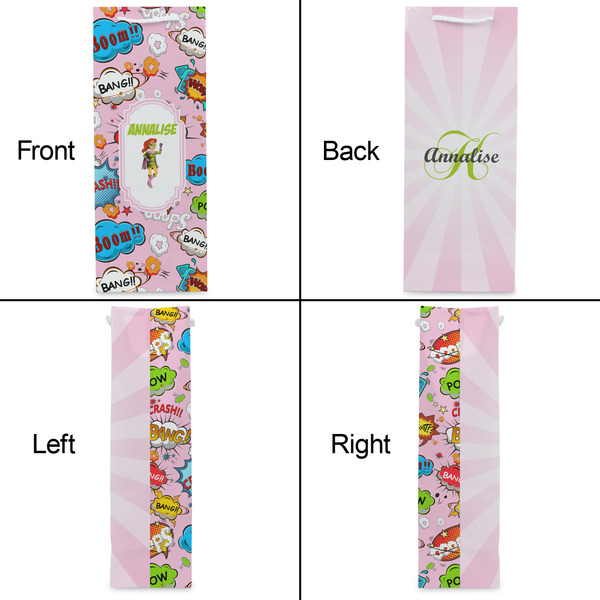 Woman Superhero Wine Gift Bag - Matte - Approval