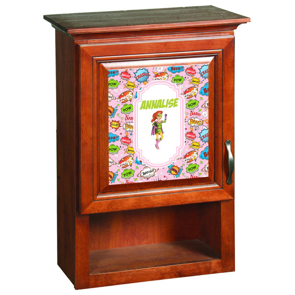 Woman Superhero Wooden Cabinet Decal (Medium)