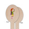 Woman Superhero Wooden Food Pick - Oval - Single Sided - Front & Back